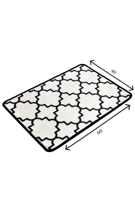 Mijölnir Alfombrilla de Baño Blanca 40 x 60 cm Poliéster Antideslizante Antialérgica